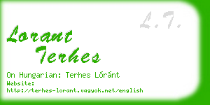 lorant terhes business card