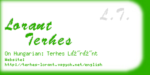 lorant terhes business card